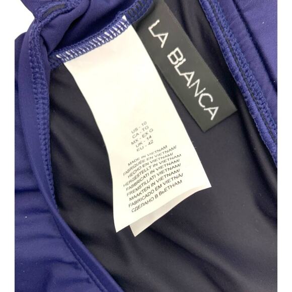 La Blanca Island Goddess Cross Back One Piece Swimsuit Size 10 NWOT $125 MSRP - Picture 3 of 6